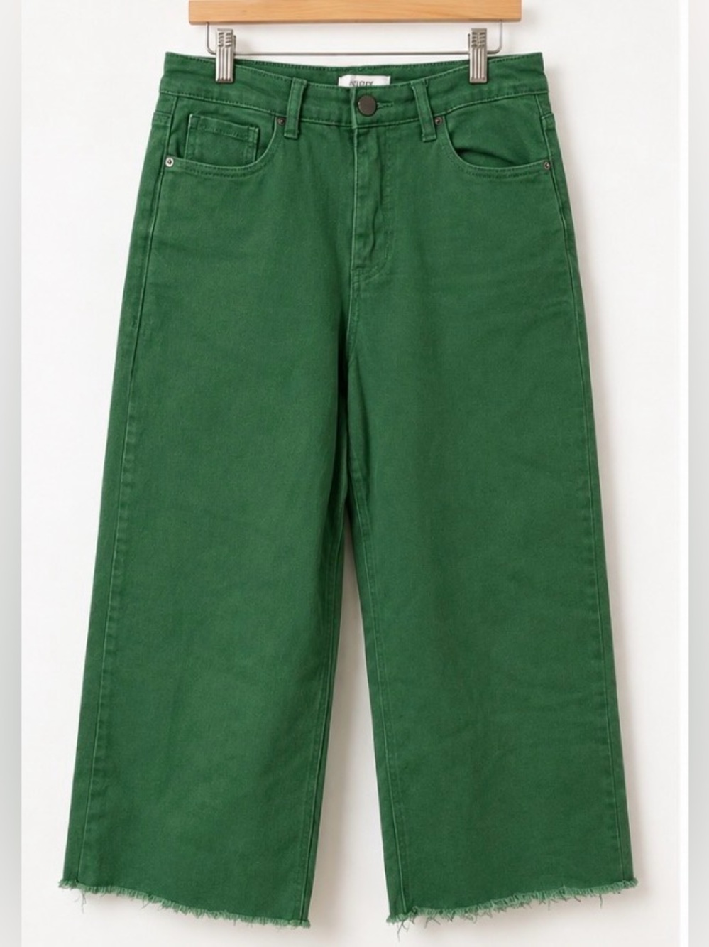 Suzy Shier Men's Wide-Leg Green Jeans
